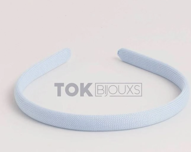Tiara Forrada 10mm 6un Ref.035 07 Azul Bebe