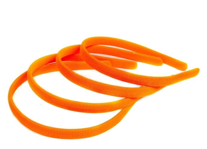 Tiara Forrada 10mm 6un Ref.035 26 Laranja Neon