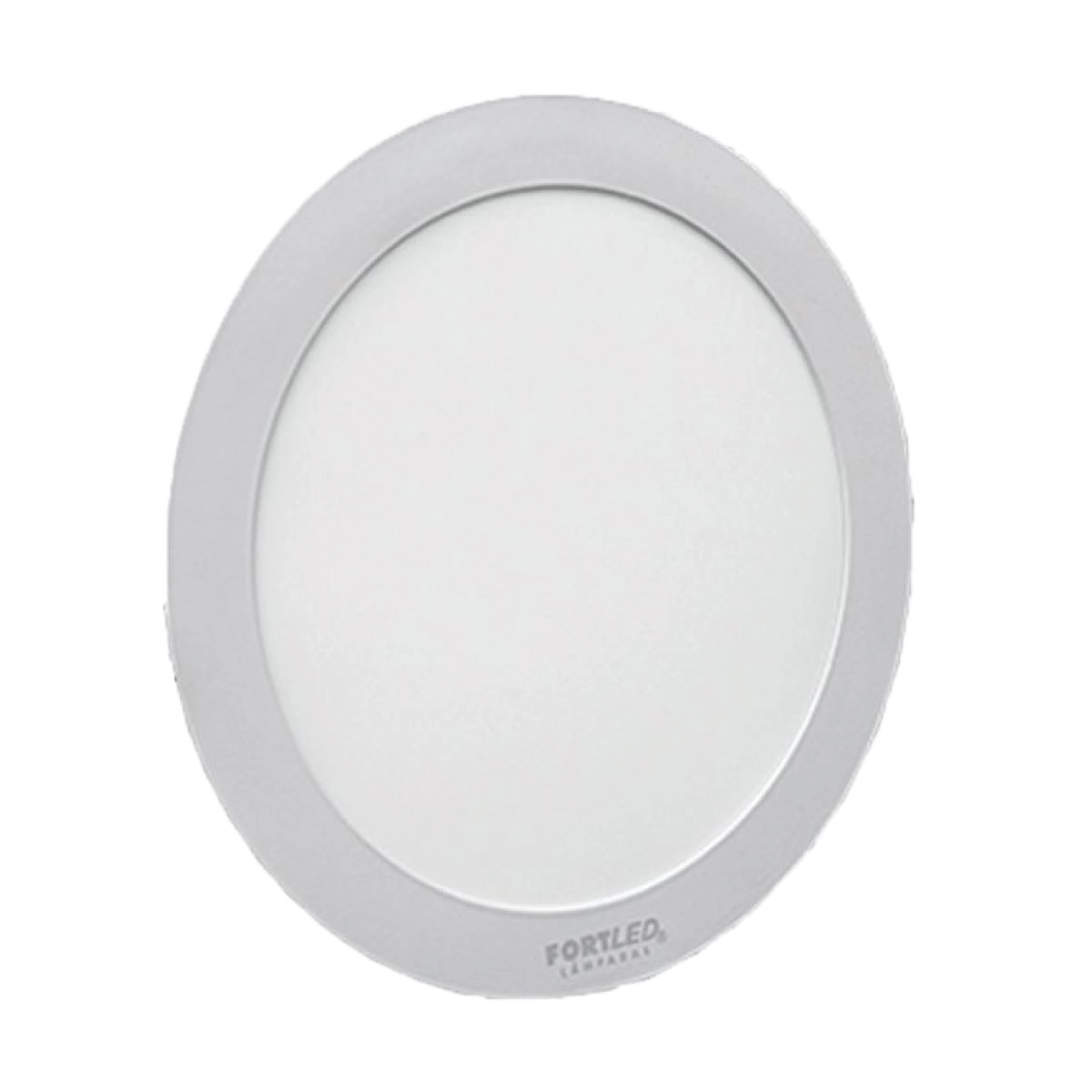 Painel Led 12w Redondo Branco Frio Embutir Fortled