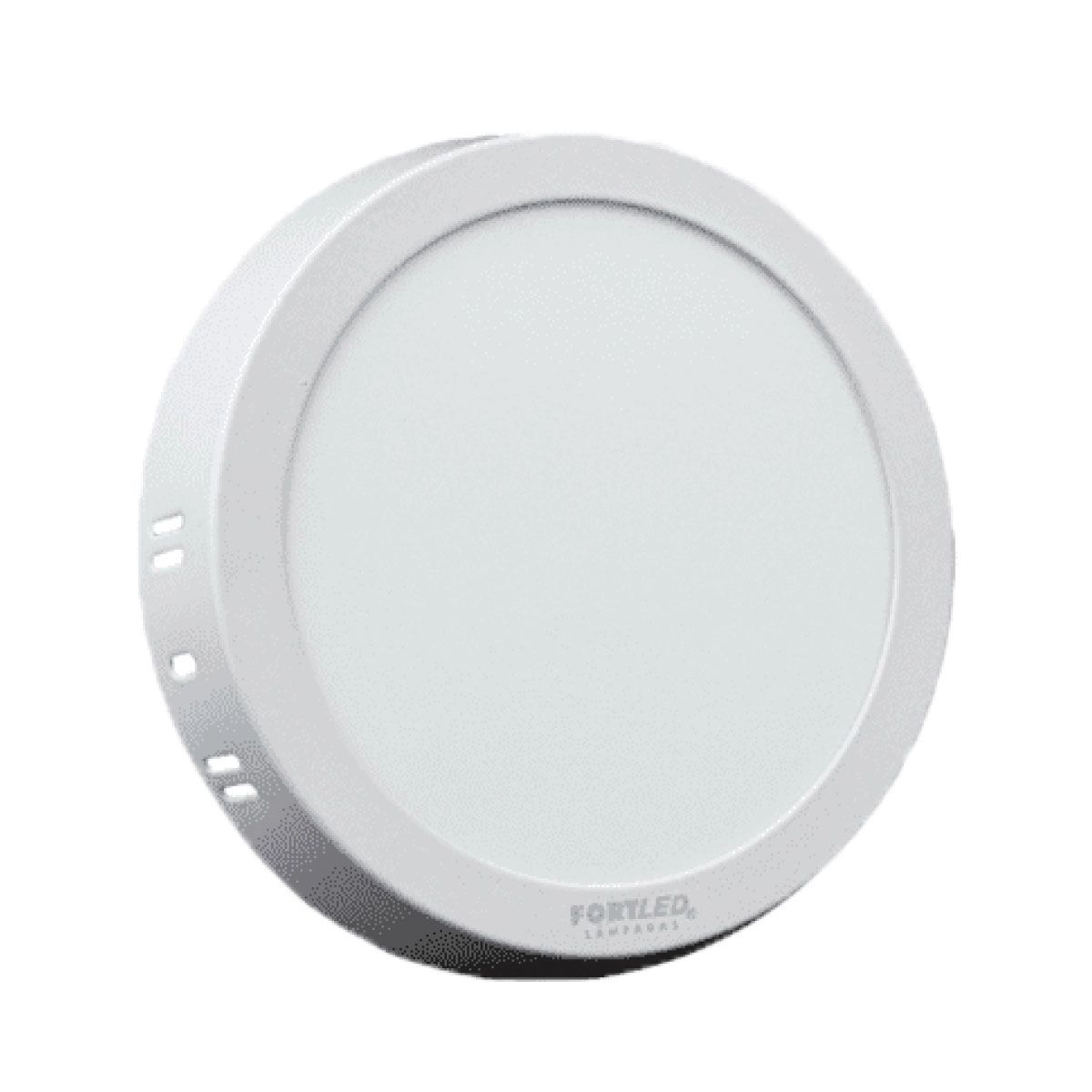 Painel Led 12w Redondo Branco Frio Sobrepor Fortled