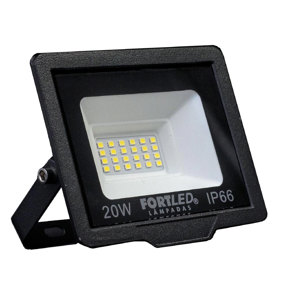 Refletor De Led 20w Luz Branca 110/220v 25.000h Fortled