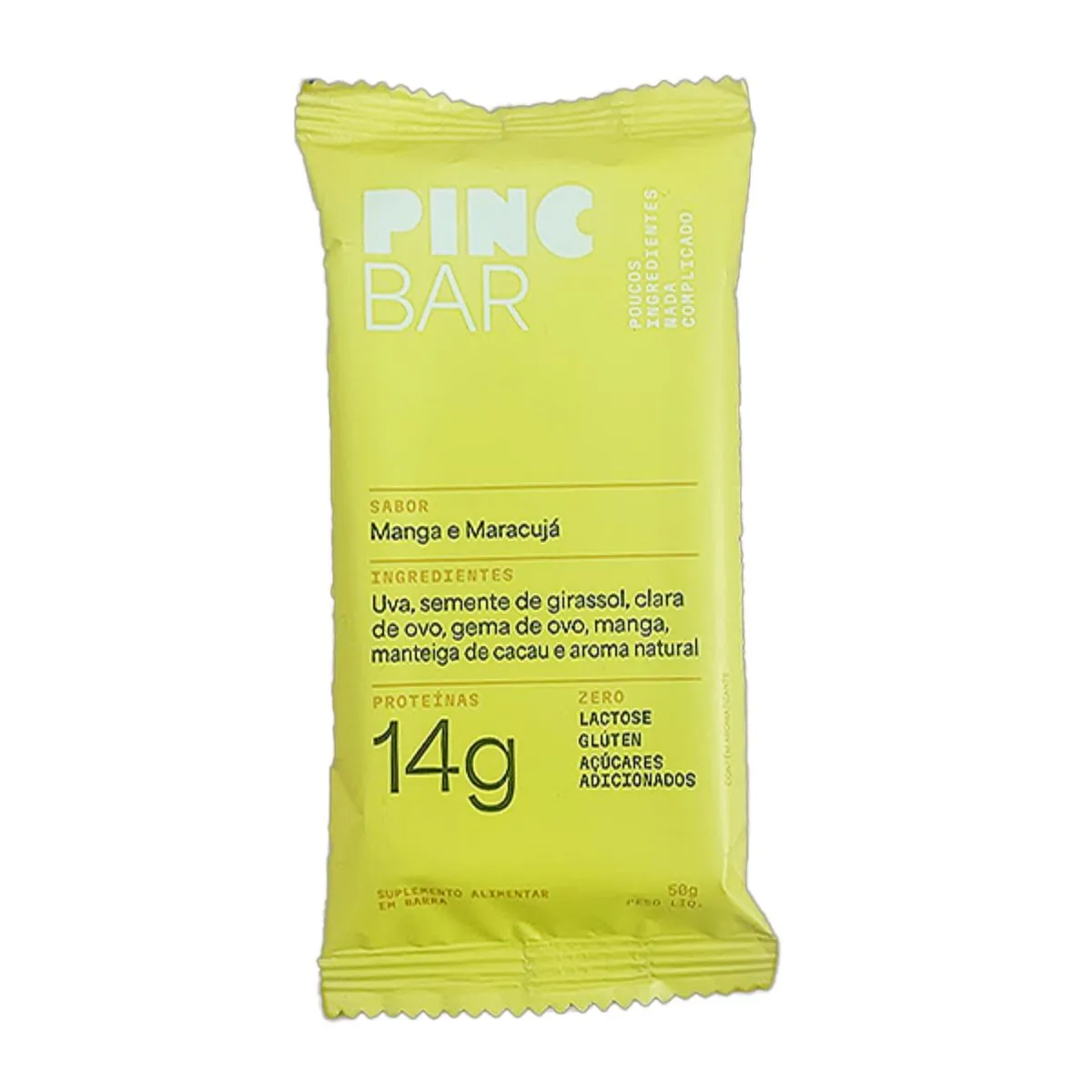 Barra de Proteína Maracujá e Manga Sem Açúcar Pinc Bar 50g