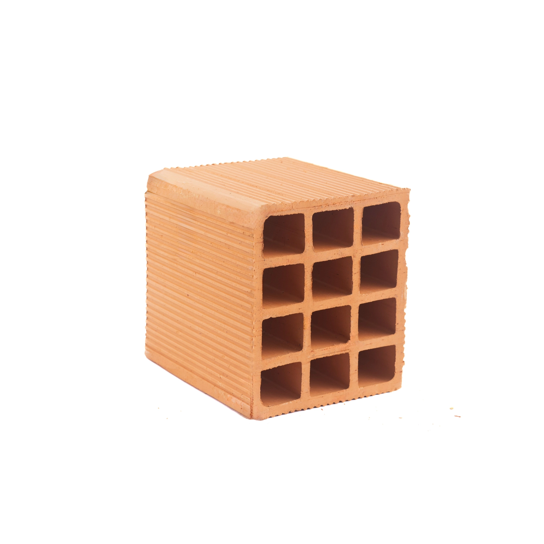 Bloco Cerâmico Vedação 17x19x19cm 12 furos Olaria Rosso