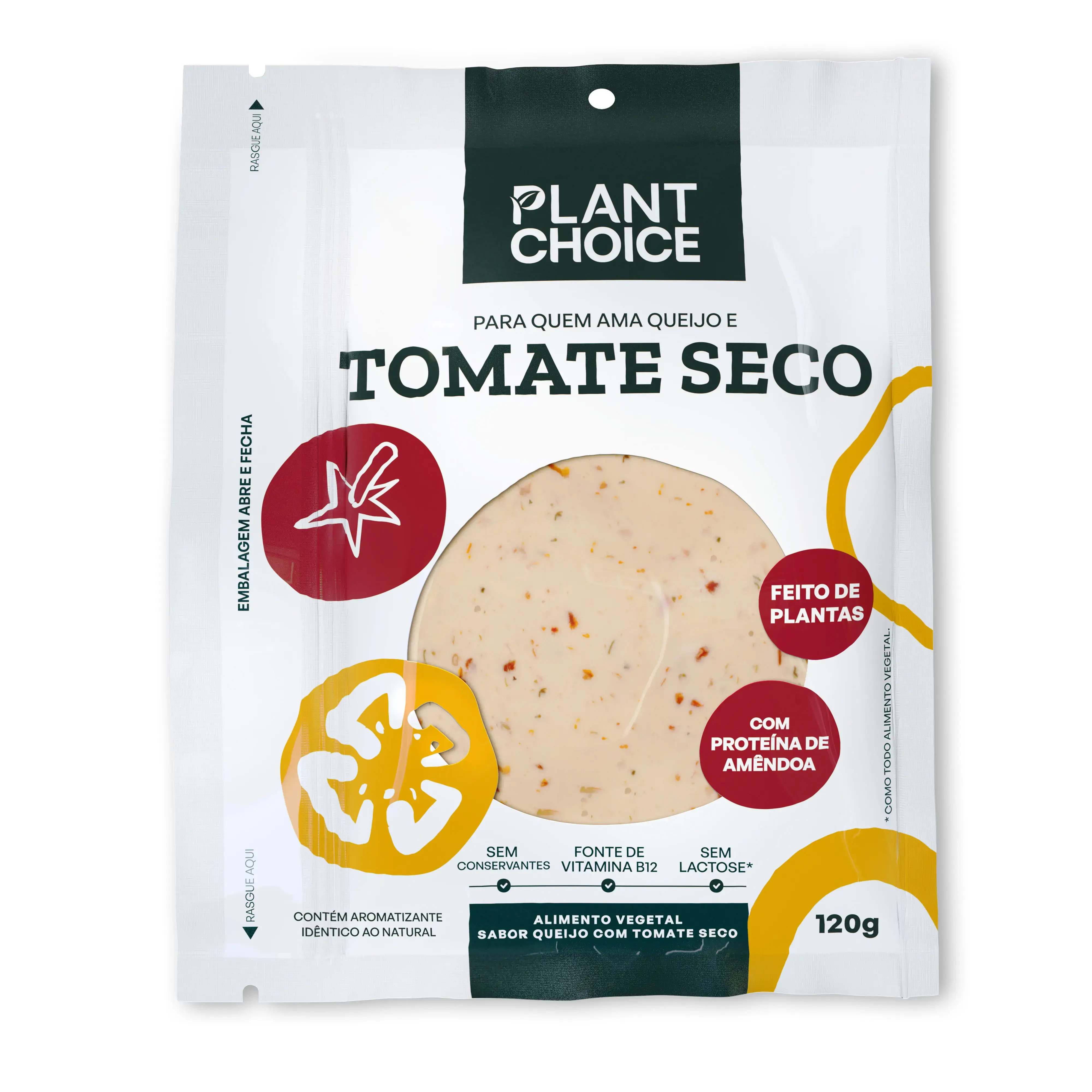 Queijo Vegetal Tomate Seco Plant Choice 120g