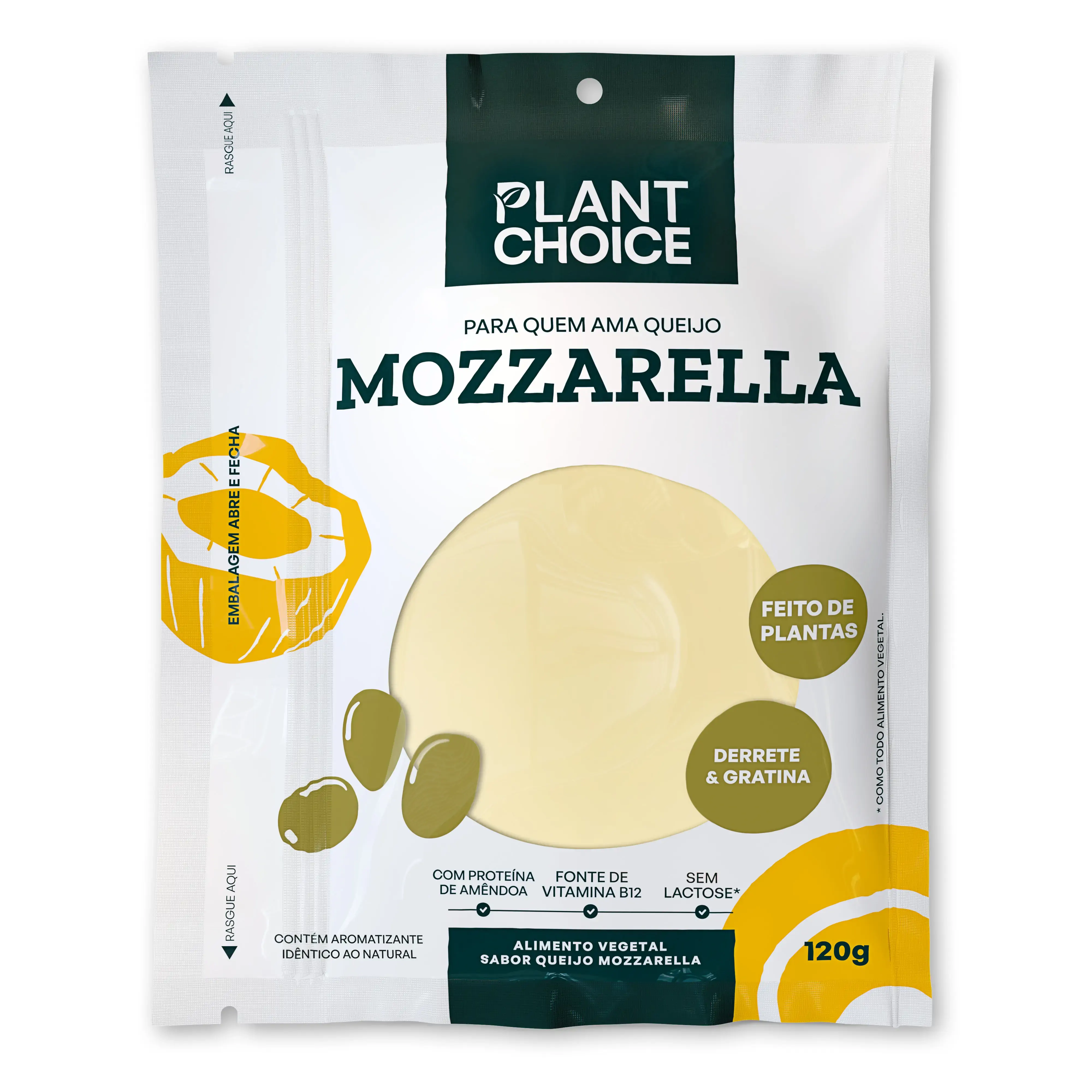 Queijo Vegetal Mozzarella Plant Choice 120g