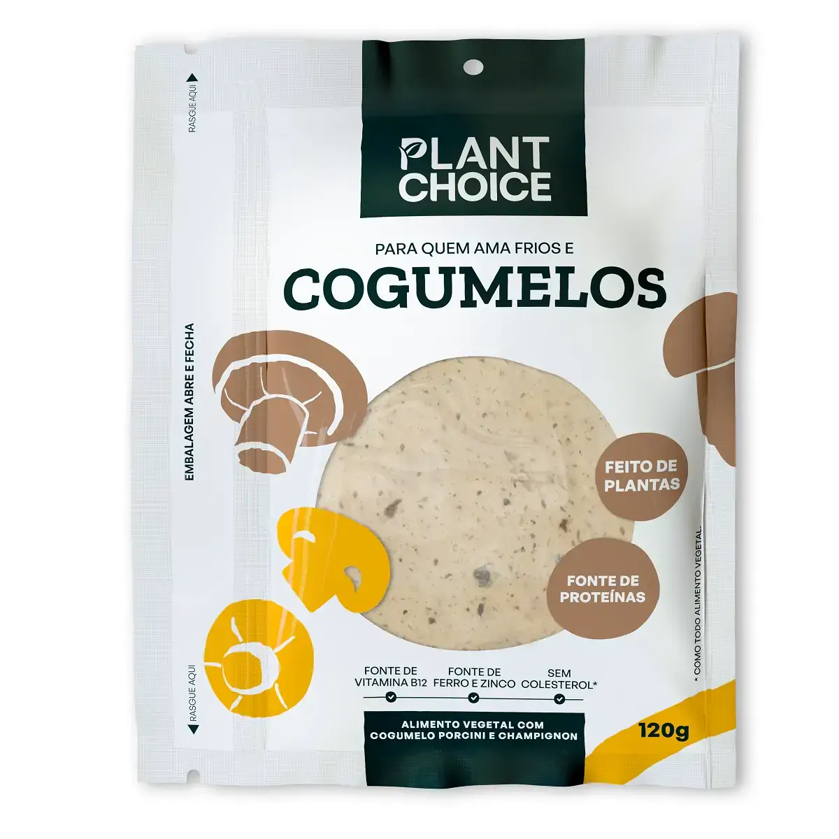Queijo Vegetal Cogumelo Plant Choice 120g