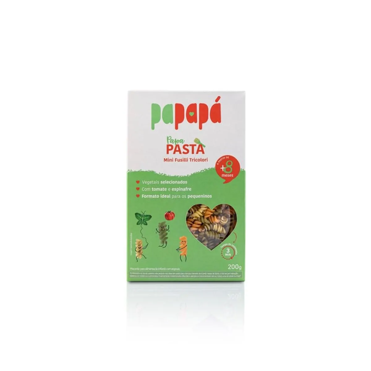 Macarrão Tricolori Mini Fusilli Papapá Papapasta Caixa 200g