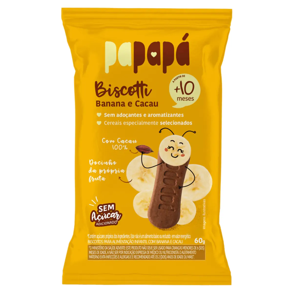 Bisc Papapa 60g Banana/cacau