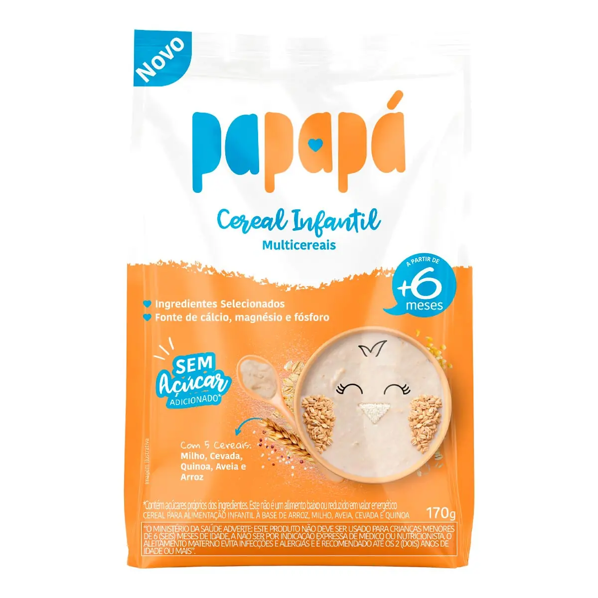 Cereal Infantil Multicereais Papapá Pacote 170g
