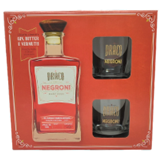 Kit Negroni Resetta Marcusso 2 Copos Draco 750ml