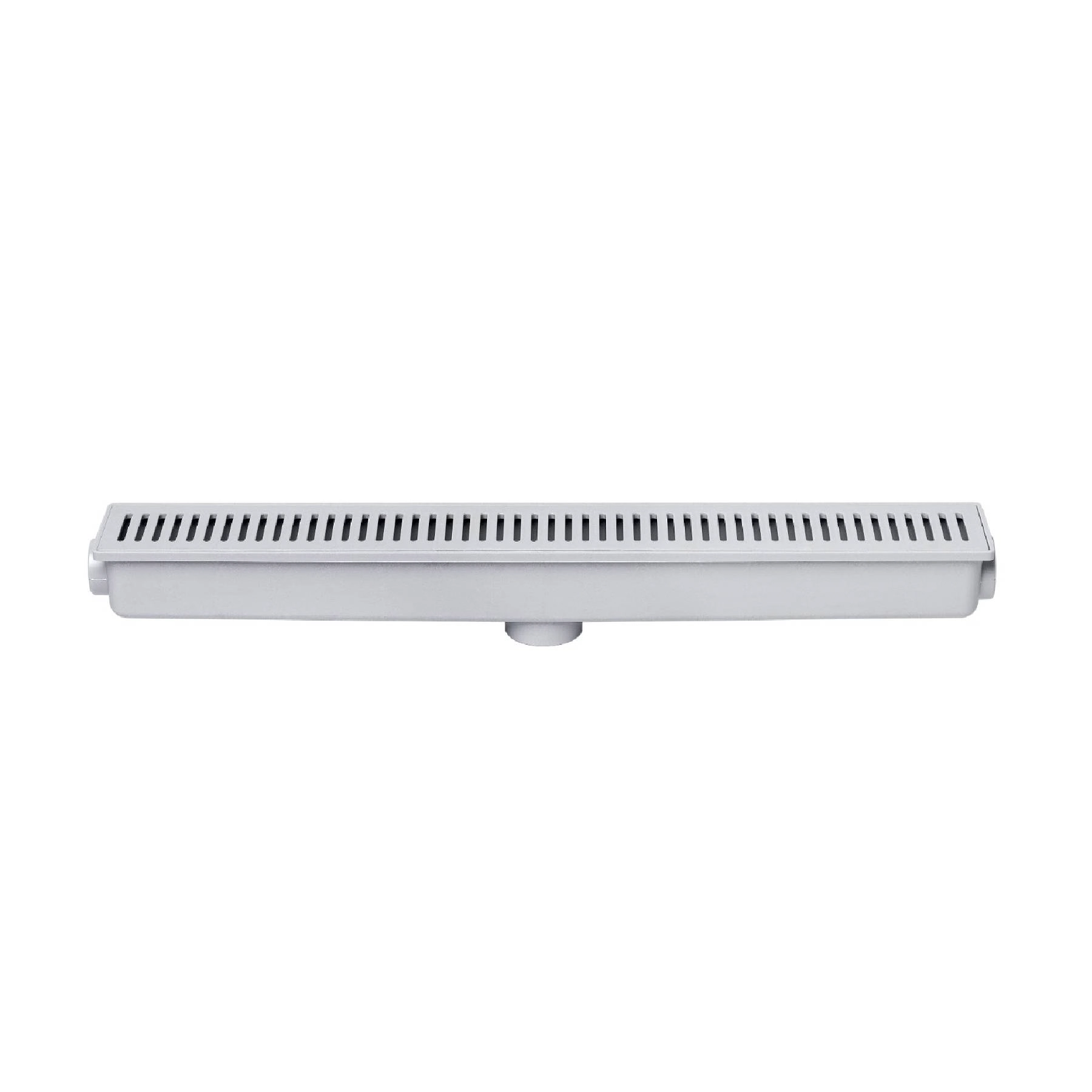 Ralo Linear de Banheiro 7,2x52cm Poliestireno Cinza Retangular Gemell