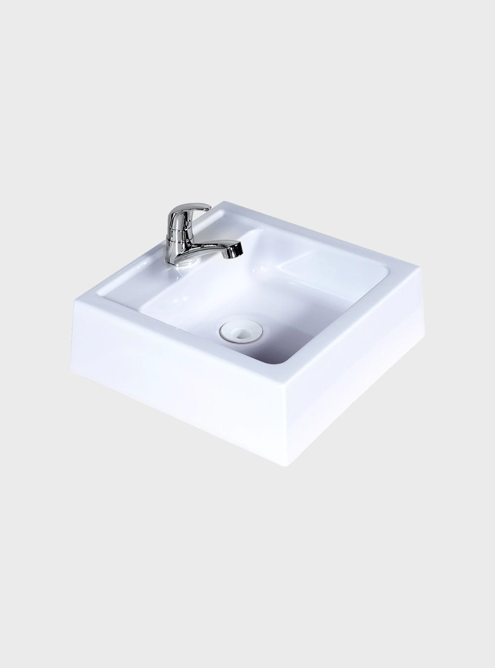 Cuba Para Banheiro De Sobrepor 35cm Branco Chanel - On Móveis