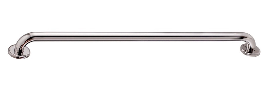 Barra De Apoio Reta Banheiro Parede Acessibilidade Segurança 50cm Em Aço Inox Polido Brilhante Stainless