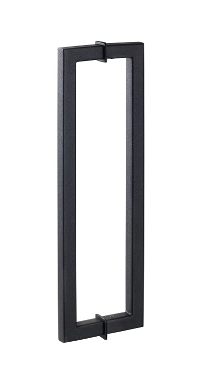 Puxador Duplo Para Box Banheiro 30cm Em Aço Inox Black Matte Preto Fosco Stainless