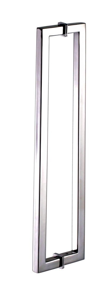 Puxador Duplo Para Box Banheiro De 30cm Em Aço Inox Polido Brilhante Linha Larissa Stainless