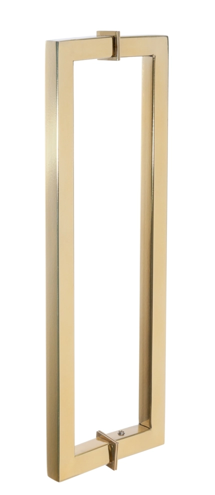 Puxador Duplo Para Box Banheiro De 30cm Em Aço Inox Dourado Brilhante Linha Larissa Stainless