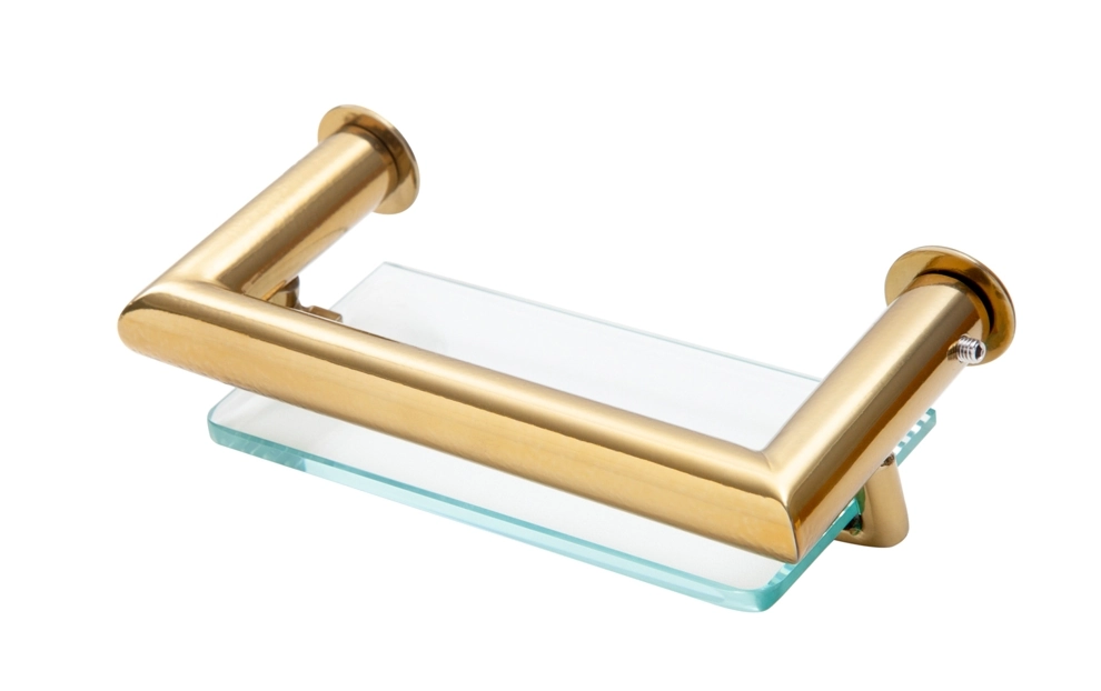 Porta Sabonete Saboneteira Banheiro Em Aço Inox Dourado Linha Tessália Stainless Te503308