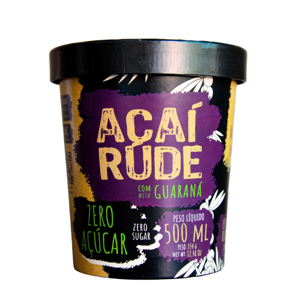 Açaí Com Guaraná Zero Açucar Açaí Rude 500ml