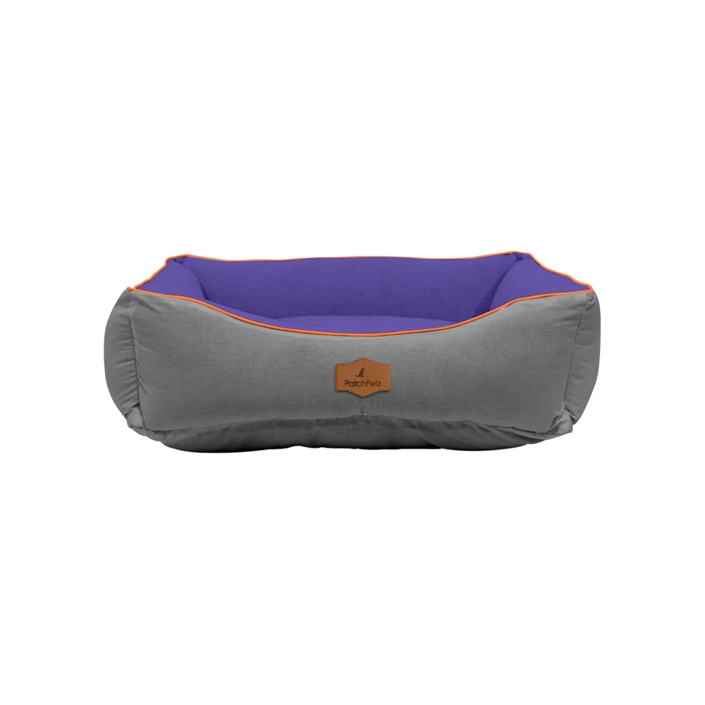 Cama Global Pet Premium Cinza E Roxo P