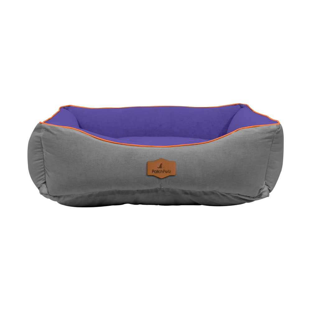Cama Global Pet Premium Cinza E Roxo M