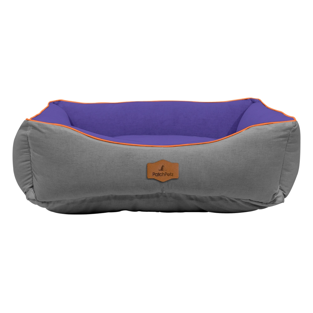 Cama Global Pet Premium Cinza E Roxo G