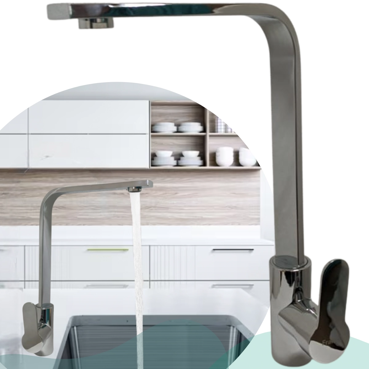 Torneira Cozinha e/ou Banheiro Monocomando Cromado Brilhante Redonda Slim Gourmet Luxo Moderna Modelo Florin