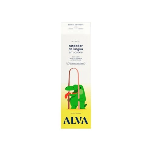 Raspador De Lingua De Cobre Infantil Alva