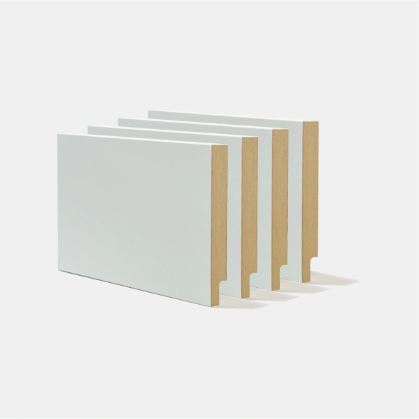 Rodapé 10cm (pack com 04) Branco sem friso Santa Rita Reveste