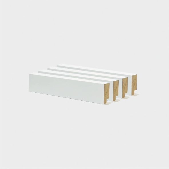 Rodapé 5cm (pack Com 04) Branco Liso Santa Rita Reveste