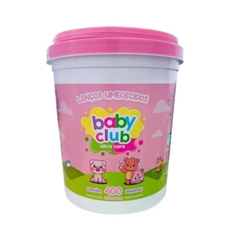 Lenco Umed Baby Club Balde C/ 400un Rosa
