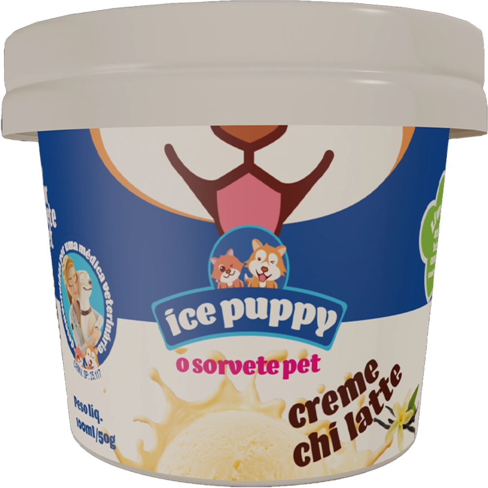 Sorvete Ice Puppy 80g Creme Chi Latte