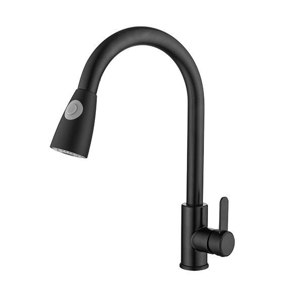 Torneira Misturador Monocomando Gowff Preto Fosco Modelo Gourmet Bica Extensível Para Cozinha