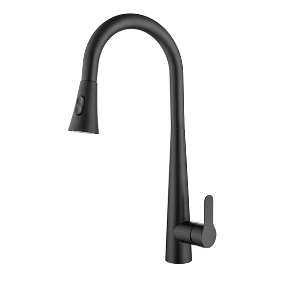 Torneira Misturador Monocomando Gowff Preto Fosco Modelo Gourmet Bica Extensível Para Cozinha