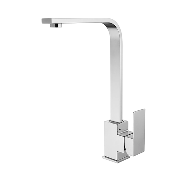 Torneira Misturador Monocomando Gowff Cromado Modelo Quadrado Bica Giro 360º