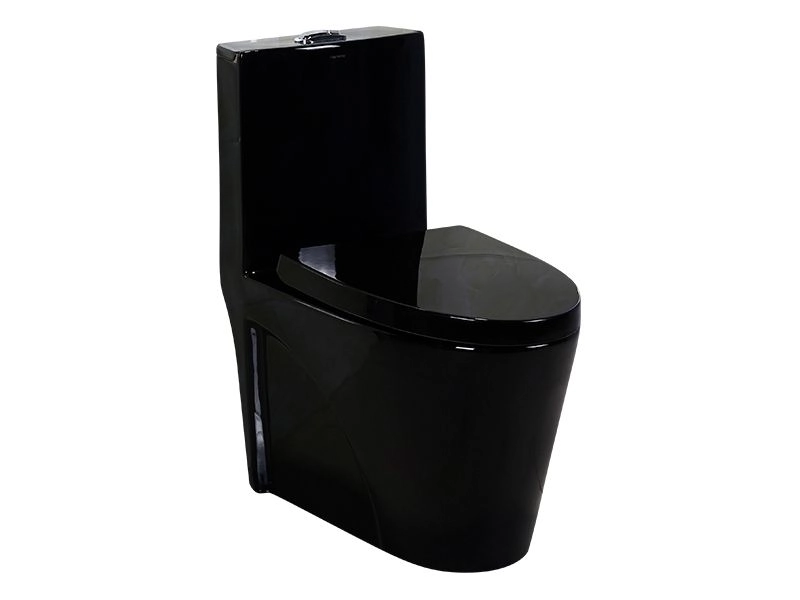 Vaso Sanitário Monobloco Completo Preto - Caixa Acoplada