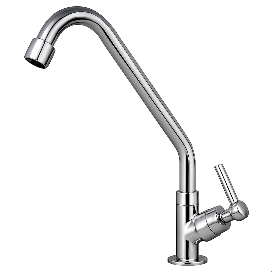 Torneira De Cozinha Pia Bancada Inox Cromado Bica Móvel Arejador 1/4 de Volta