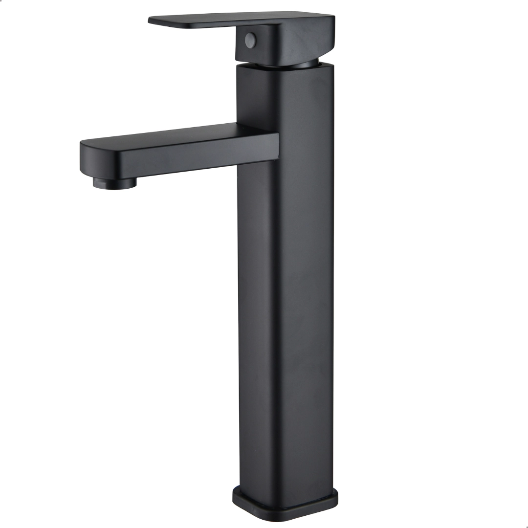 Torneira Pia Banheiro Lavabo Luxo Monocomando Bica Alta Black Matte