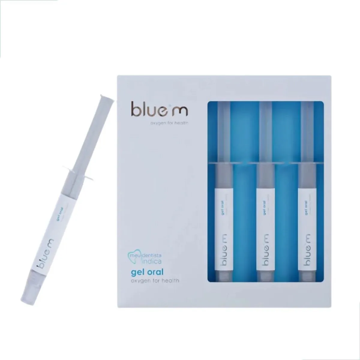 Gel Oral BlueM 5 Seringas de 1.5g Aplicação Oxigênio Ativo Recuperação Saúde Bucal Intensiva Uso Gen