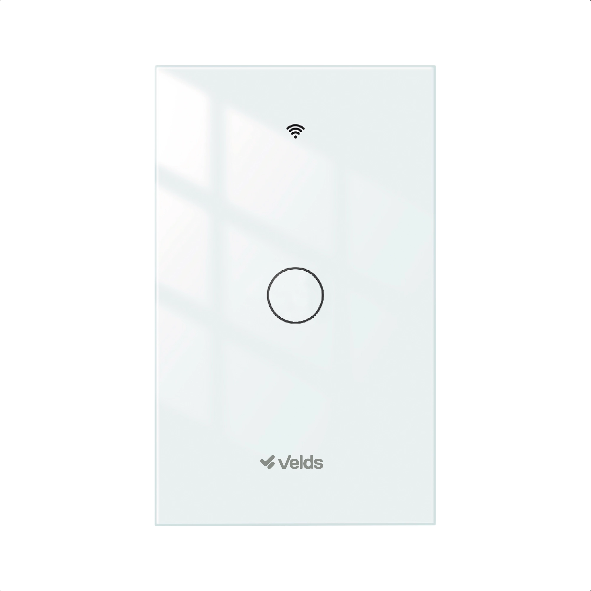 Interruptor Inteligente Wi-fi Velds 1 Botão Touch, Controle Por App E Alexa, Bivolt
