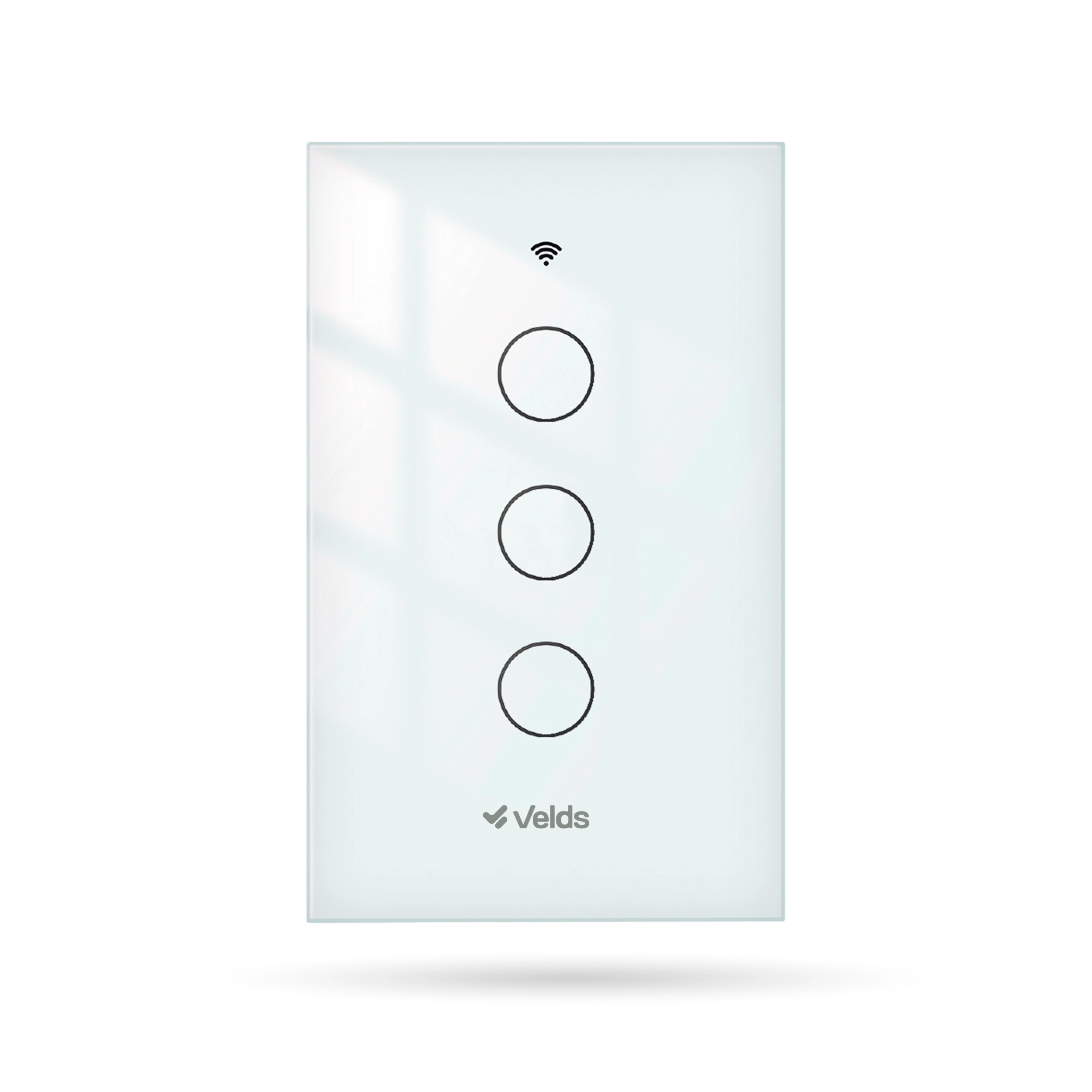 Interruptor Inteligente Wi-fi Velds 3 Botões Touch, Controle Por App E Alexa, Bivolt