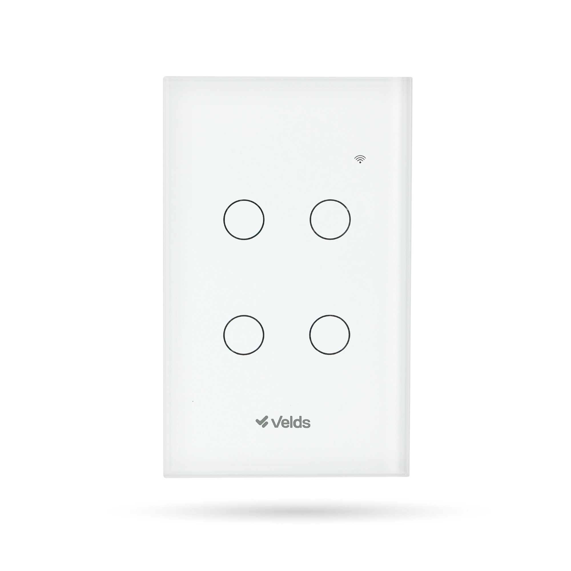 Interruptor Inteligente Wi-fi Velds 4 Botões Touch, Controle Por App E Alexa, Bivolt