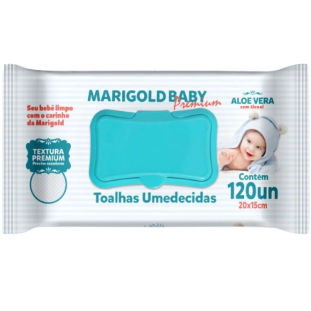 Toalha Umedecida Marigold Premium Aloe Vera 2/2 120un