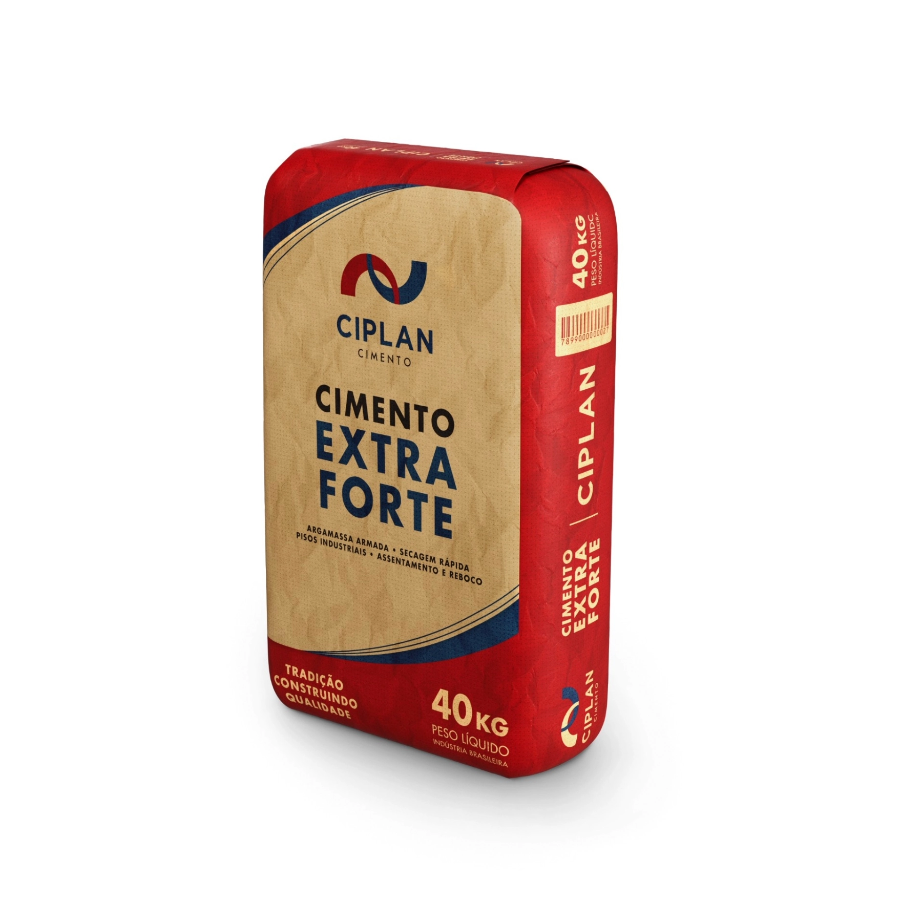 Cimento CPV Ensacado Extra Forte  Cinza 40kg Ciplan