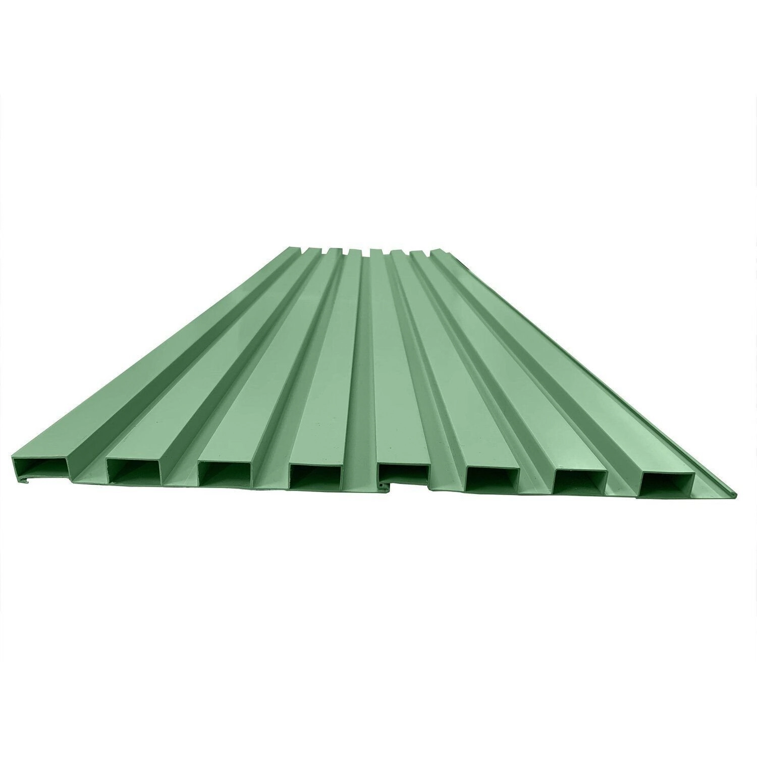 Painel Ripado Em Placa 100x0,15cm (1,05m²) Pvc + 2 Cantoneiras 1,05 Verde