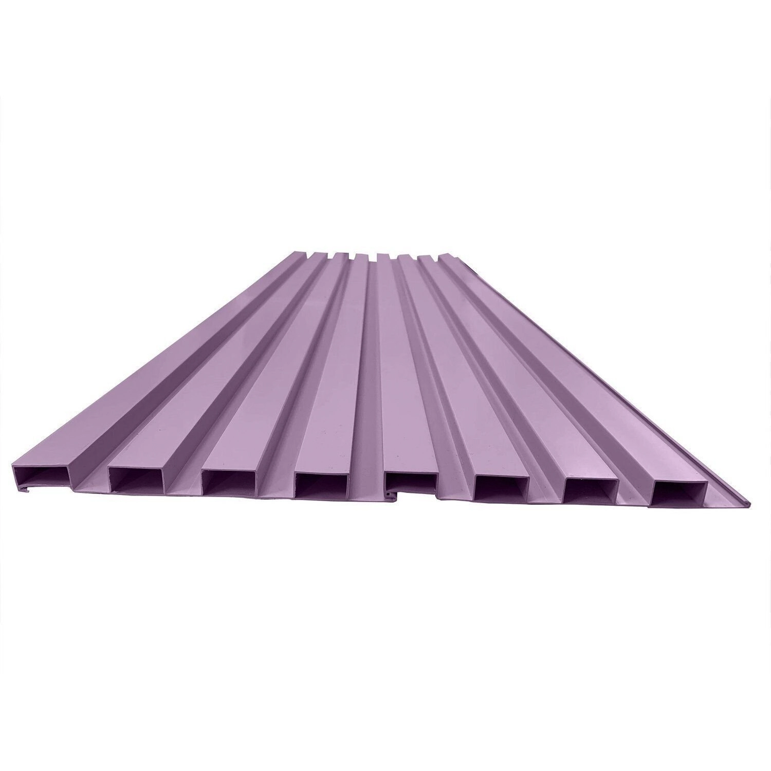 Painel Ripado Em Placa 100x0,15cm (1,05m²) Pvc + 2 Cantoneiras 1,05 Roxo