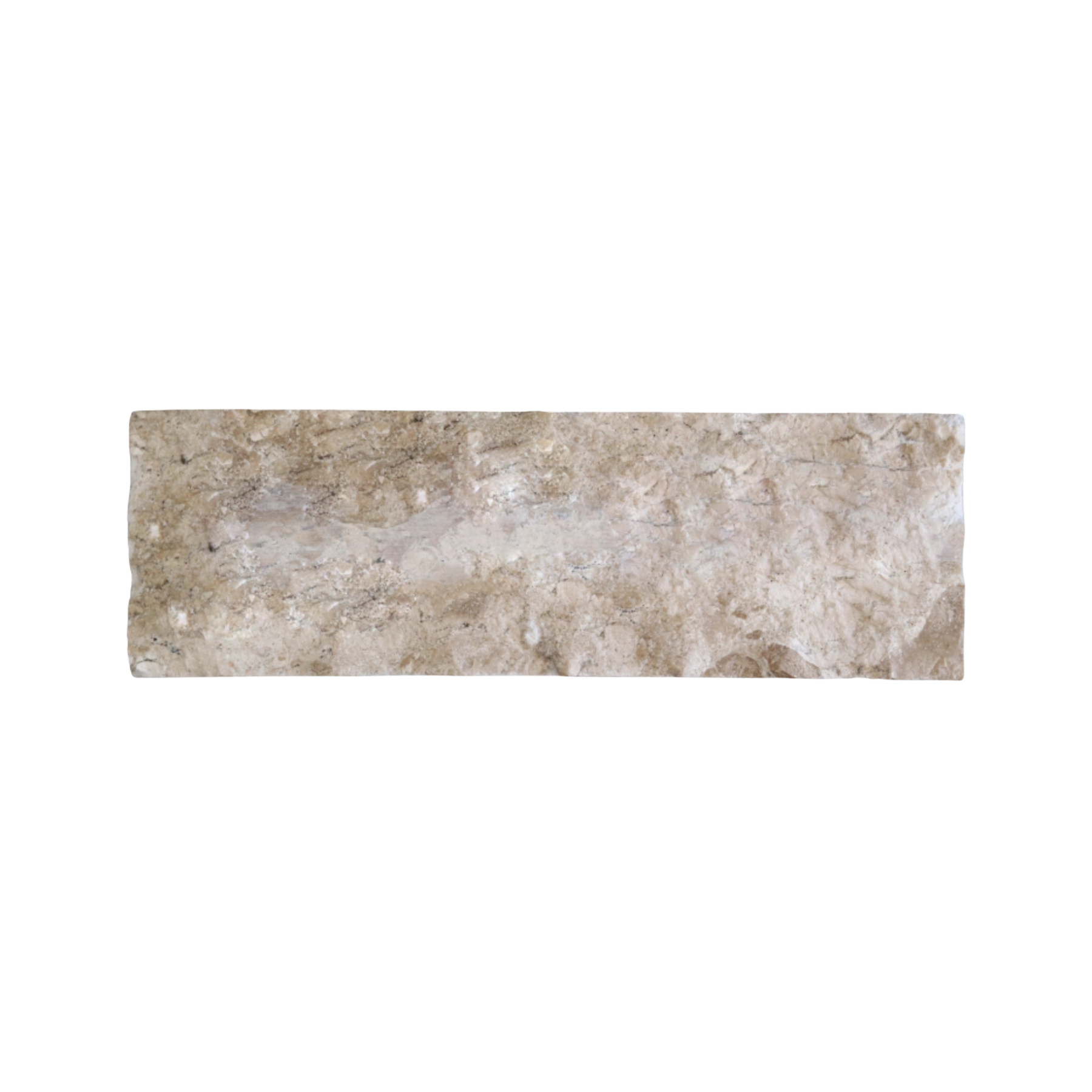 Pedra Travertino Rockface 10x30cm Revestimentos Naturais