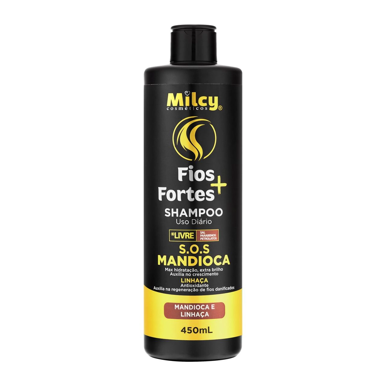 Sh Milcy Fios Fortes 450ml S.o.s Mandioca