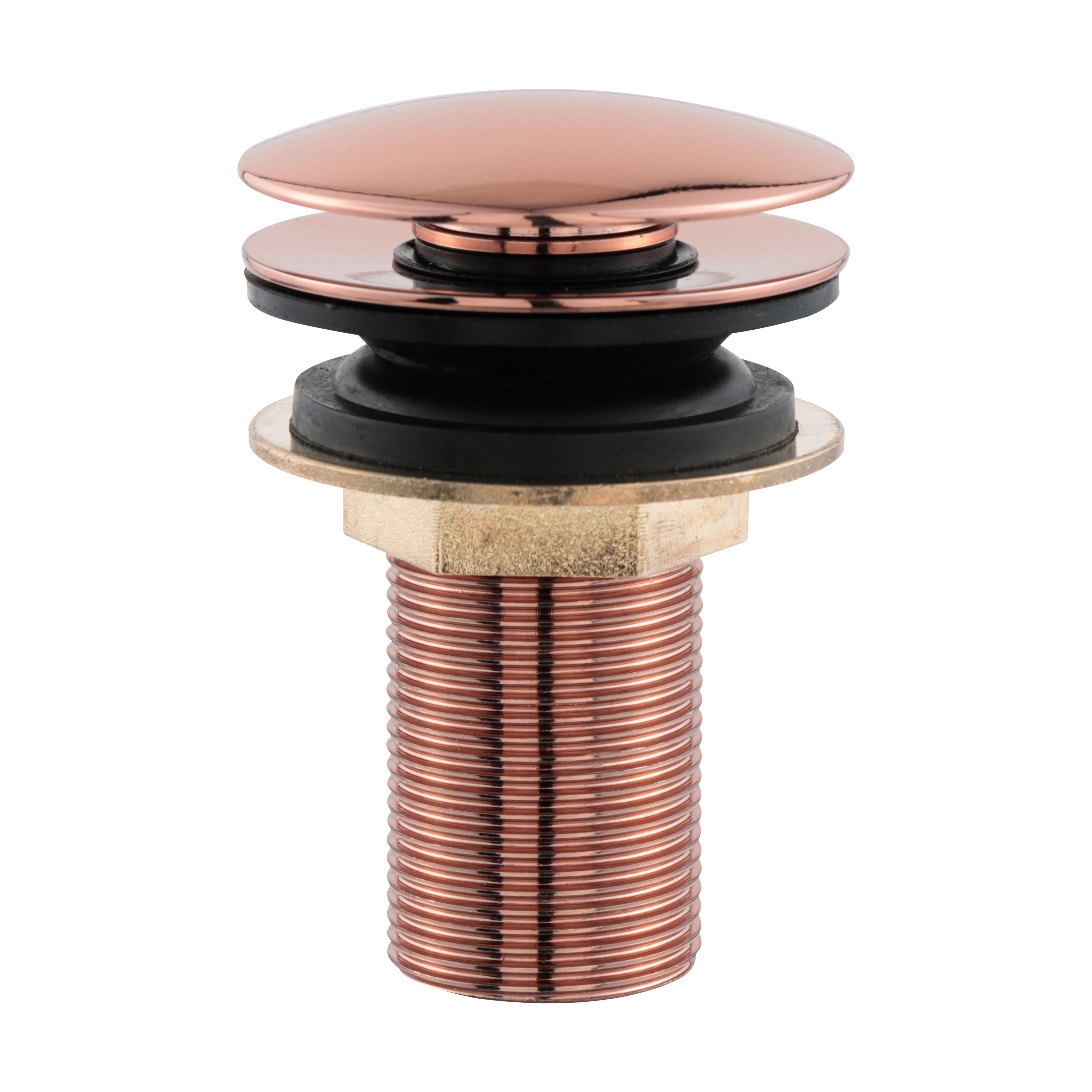 Válvula Lavatório Ralo Click Rose Gold Para Pia Banheiro