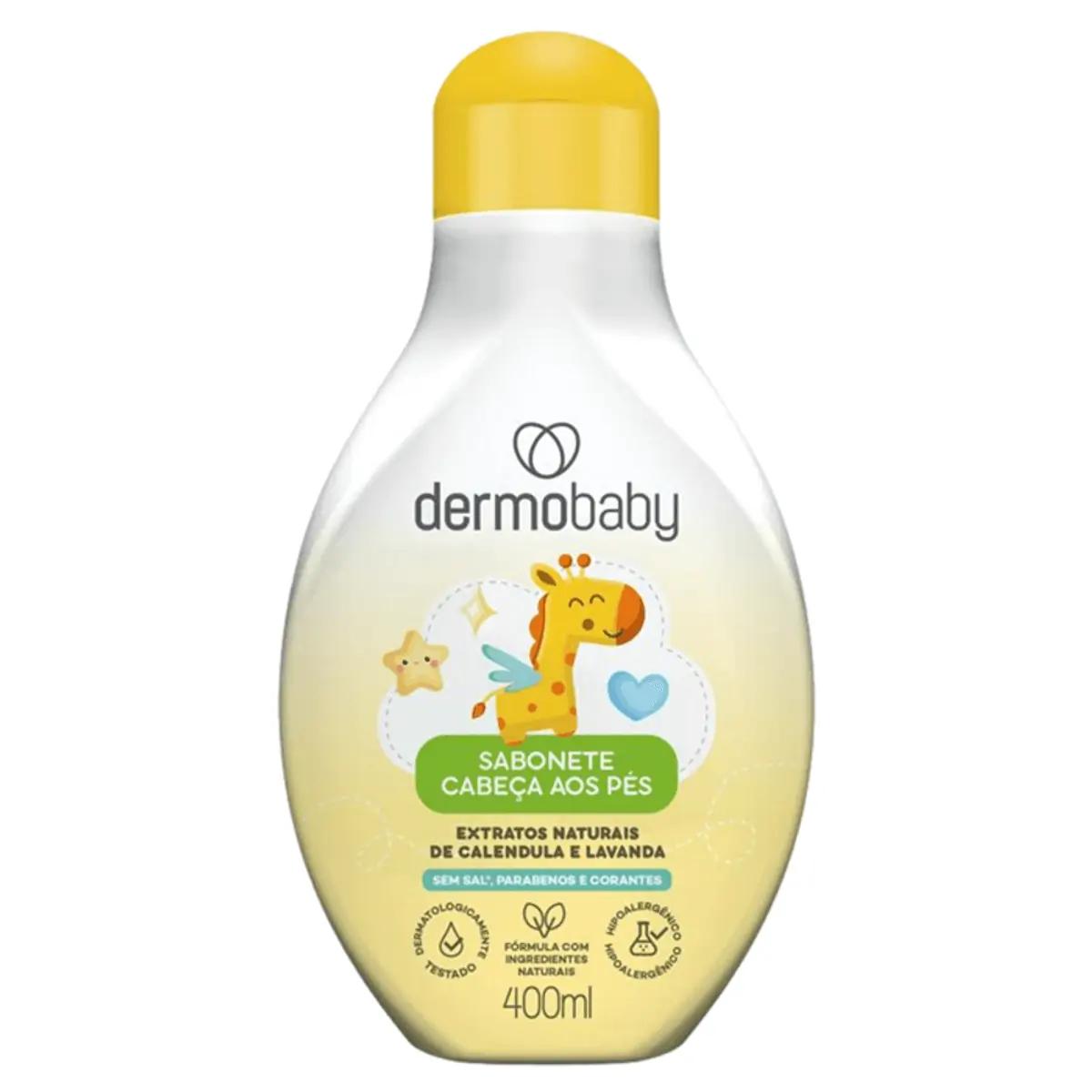 Sabonete Líquido Da Cabeça Aos Pés Dermobaby Frasco 400ml