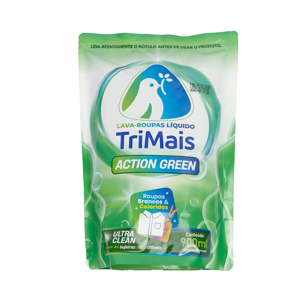 Lava Roupas Trimais 900ml Action Green